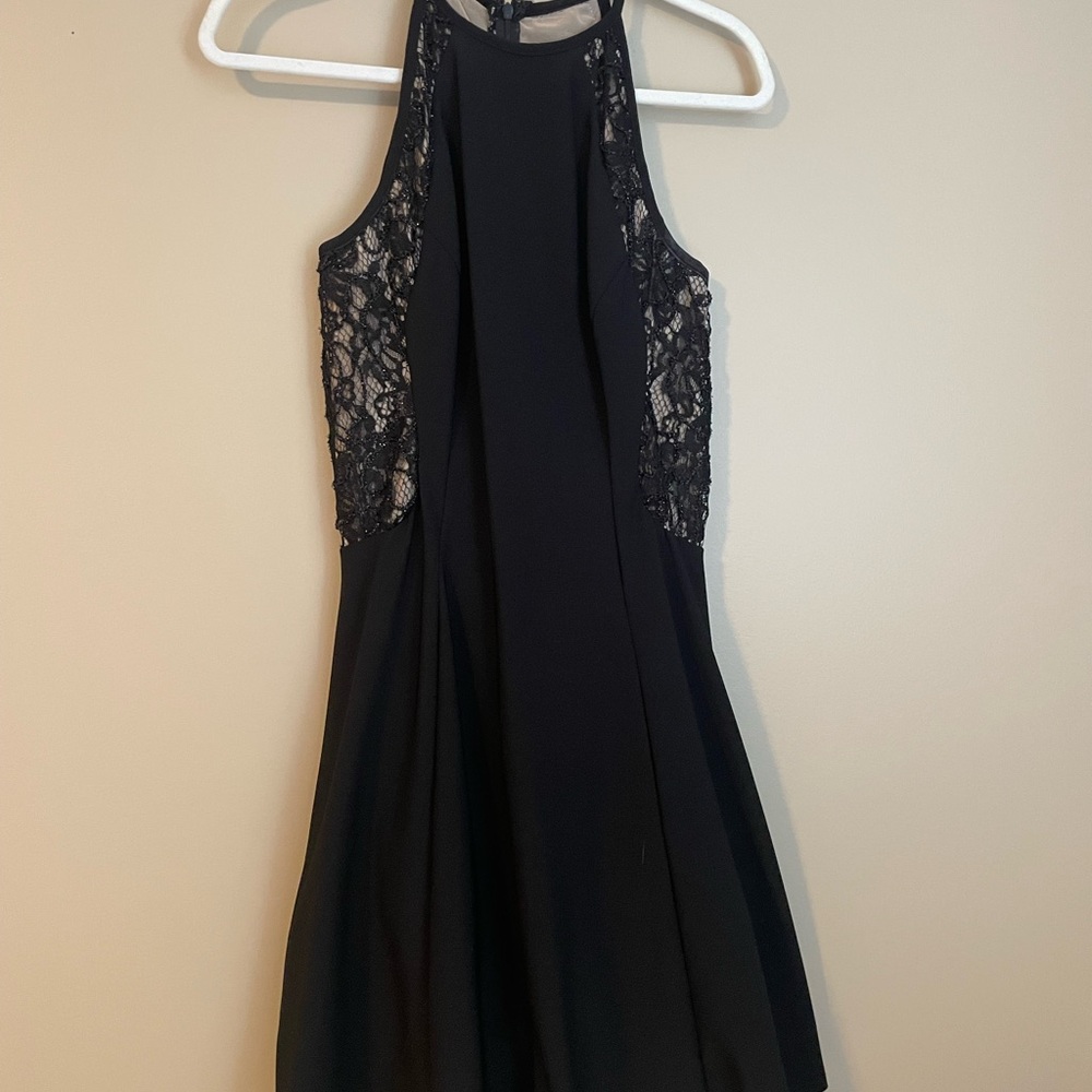 Elegant Black Lace Women's Dress
